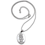 Personalized Thank God for Yesterday Oval Necklace