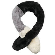 Faux Fur Tricolor Pull-Through Scarf/Stole