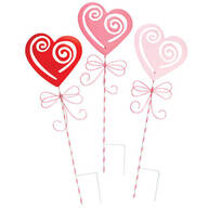 Metal Heart Stakes by Fox River™ Creations, Set of 3