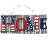 Galvanized Patriotic Home Sign by Holiday Peak™