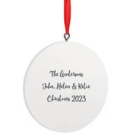 Personalized Custom Text Ornament