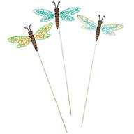 Metal Dragonfly Stakes by Fox River™ Creations, Set of 3