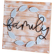 Family Wreath Wood and Metal Wall Decor
