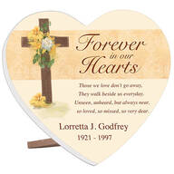 Personalized "Forever In Our Hearts" Memorial Heart Table Sitter