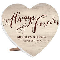 Personalized "Always & Forever" Heart Table Sitter
