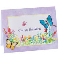 Personalized Butterfly Note Cards, Set of 20