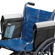 Sherpa Wheelchair Armrest Covers with Pouch by LivingSURE™