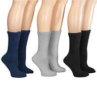 Silver Steps™ Diabetic Extra Plush Crew Socks, 3 Pairs