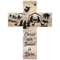 "Christ Our Savior is Born" Wall Cross