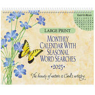 Large Print Word Search Calendar