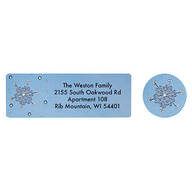 Personalized Elegant Snowflake Labels and Seals, Set of 20
