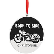 Personalized Born to Ride Ornament