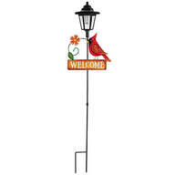 Solar Cardinal Welcome Decorative Lawn Stake by Fox River Creations™