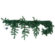 Battery-Operated Pre-Lit Cascading Mantel Garland