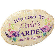 Personalized Oval "Where Love Grows" Garden Stone