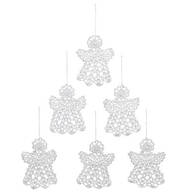 Crochet-Style Angel Ornaments, Set of 6
