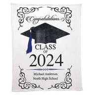 Personalized Graduation Fleece Blanket, 50"x60"
