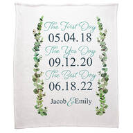 Personalized Important Dates Throw, 50"x60"