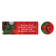 Personalized Christmas Home Labels and Seals, Set of 20