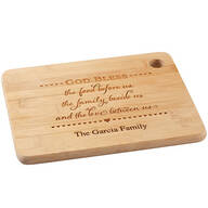 Personalized "Bless The Food Before Us" Cutting Board