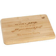 Personalized "To Live a Full Life" Cutting Board