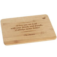 Personalized "When You Eat Food with Family" Cutting Board