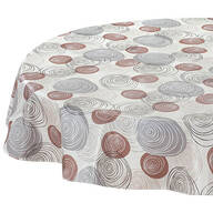 60" Round Circular Pattern Design Vinyl Table Cloth