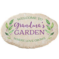 Personalized Oval-Shaped Where Love Grows Garden Stone