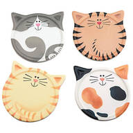 Cat Face Coasters by Chef's Pride™, Set of 4