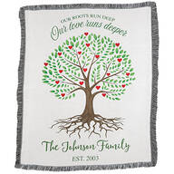 Personalized “Roots Run Deep” Throw Blanket - Miles Kimball