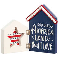 Wood "God Bless America" Table Sitter by Holiday Peak™