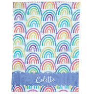 Personalized Children's Rainbow Blanket