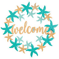 Metal Sea Star Welcome Wreath by Fox River™ Creations