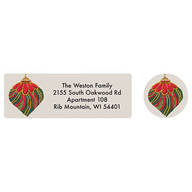 Personalized Festive Ornaments Labels and Seals, Set of 20