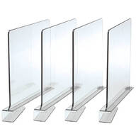 Clear Shelf Dividers, Set of 4