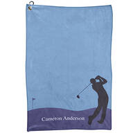 Personalized Male Silhouette Golf Towel