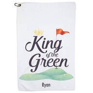Personalized King of The Green Golf Towel