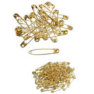 Jumbo Gold-Tone Safety Pins, Set of 30