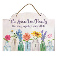 Personalized Growing Together Hanging Sign