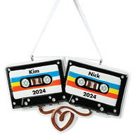 Personalized Retro Cassette Tapes Ornament