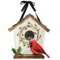 Cardinal Birdhouse Door Hanger By Holiday Peak™