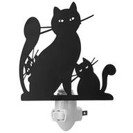 Cat and Kittens Silhouette Nightlight