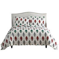 3-Pc. Holiday Plaid Tree Bedspread Set