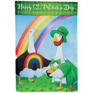 St. Patrick's Day Goose Garden Flag