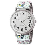 Easy-To-Read Printed Stretch Watch