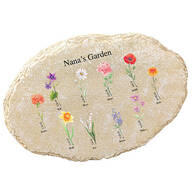 Personalized Birth Flower Garden Stone