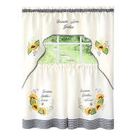 Sunflower Picnic Tier and Swag Curtain Set
