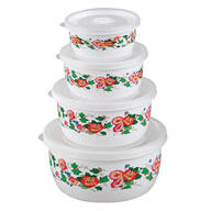 Nested Food Storage Set with Lids Set of 4  by Chef's Pride