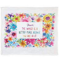 Personalized World Better Place Throw