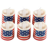 Patriotic Battery-Operated Candles by Holiday Peak™, Set of 6